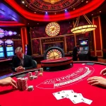 Thrilling casino scene at https://ta88c.com featuring players and a blackjack table, capturing the game's excitement.