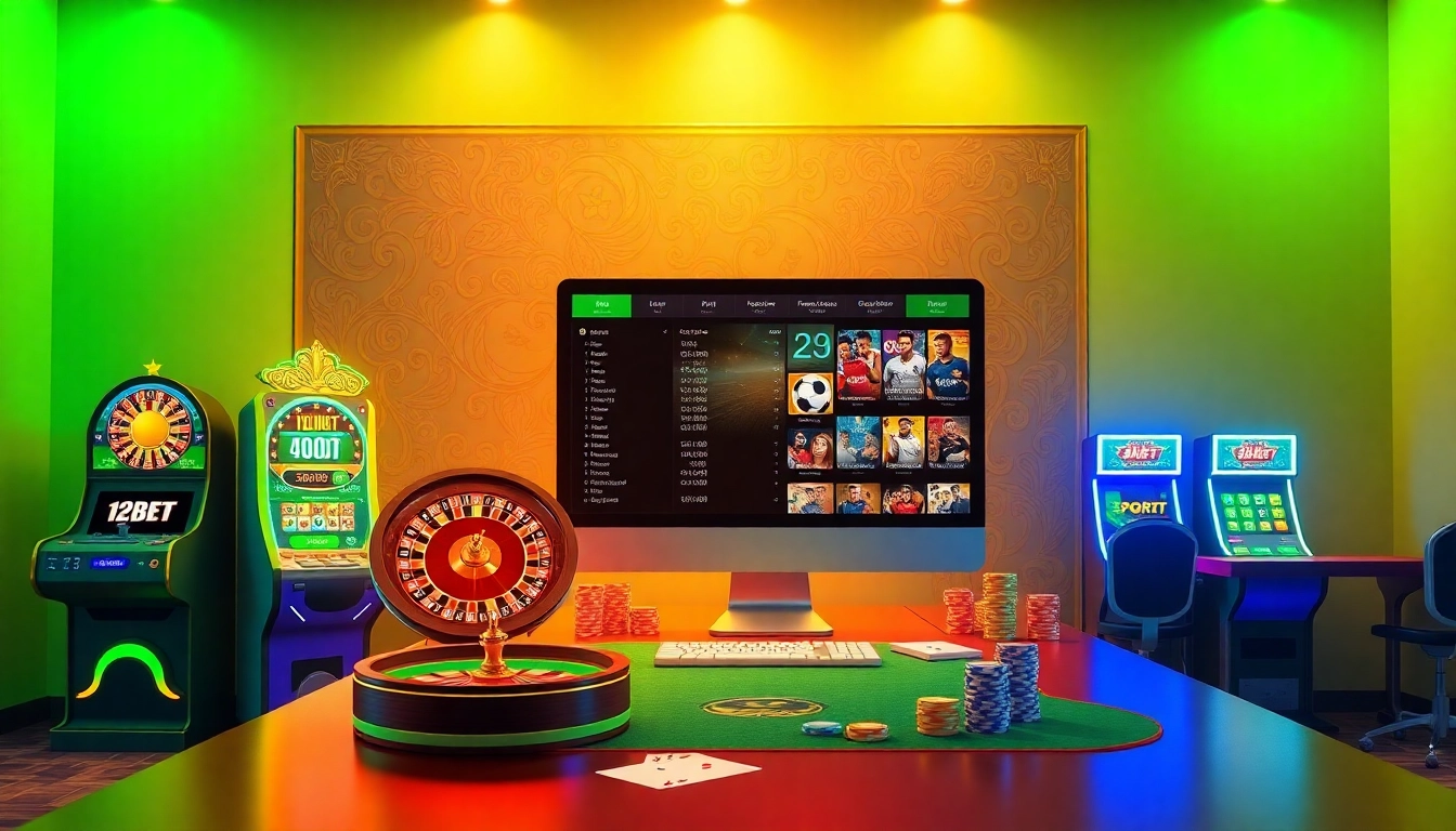 Experience the thrilling world of 12bet with vibrant casino games and sports betting.