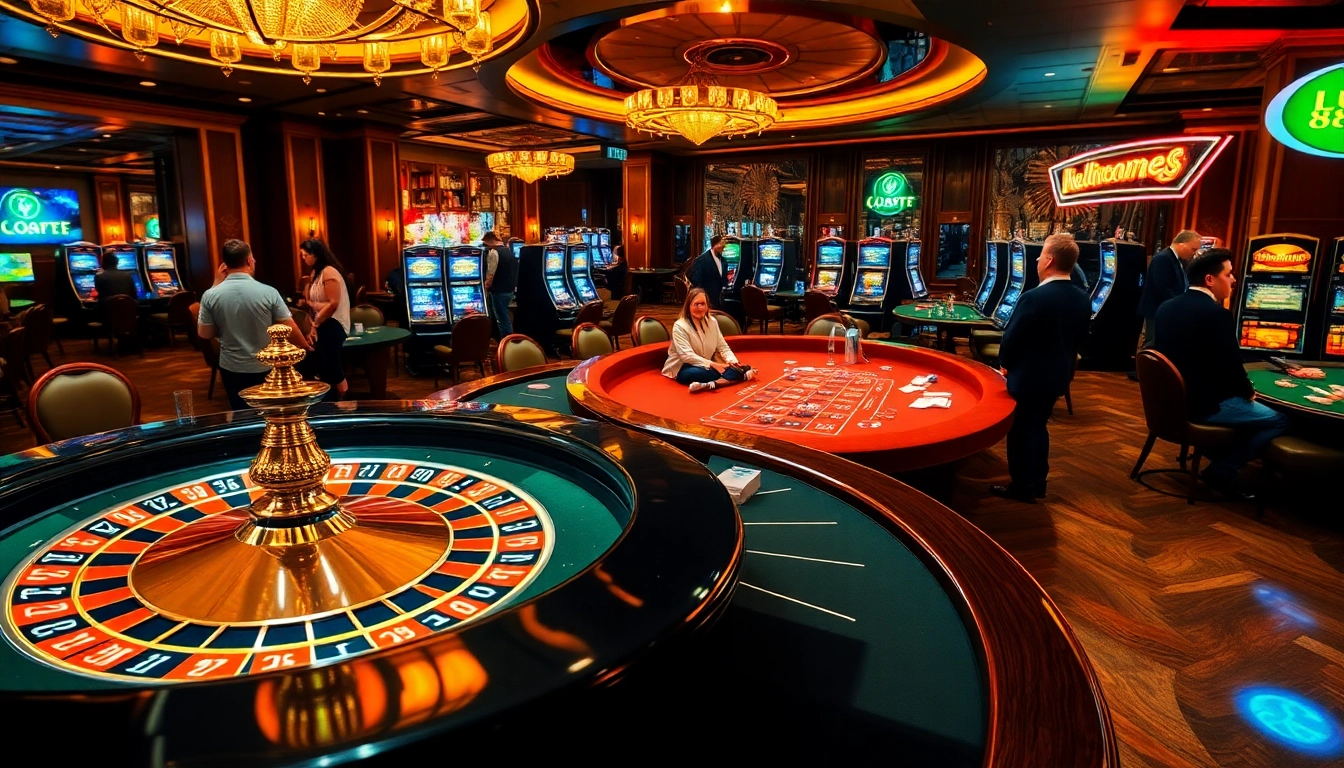 Players enjoy an exciting gaming experience at https://luck88com.net/, showcasing roulette, slots, and poker.