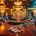 Players enjoying a thrilling game at Nhà Cái LC88 casino, filled with excitement and vibrant colors.