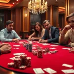 Experience high-stakes poker action at the s8 casino table with vibrant decor and thrilling gameplay.