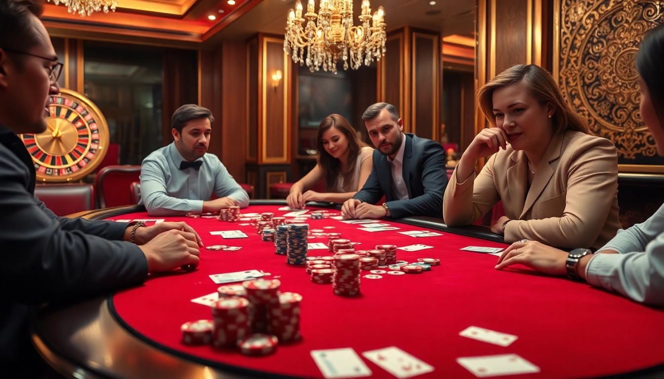 Experience high-stakes poker action at the s8 casino table with vibrant decor and thrilling gameplay.