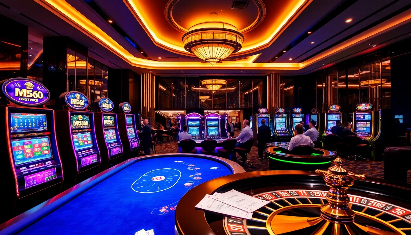 Exciting gambling scene highlighting mb66.nyc with luxurious casino elements and vibrant gaming activities.