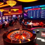 TV88 players engaging in a thrilling online casino experience with vibrant roulette and slot machines.