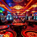 Players enjoying the thrilling atmosphere of http://luck8f.cn.com/ casino with vibrant tables and slot machines.