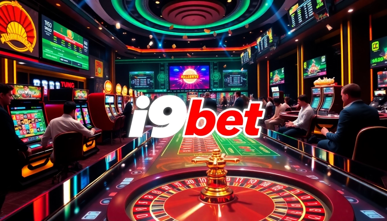 Experience thrilling gameplay with i9bet at a luxury casino table filled with vibrant games.