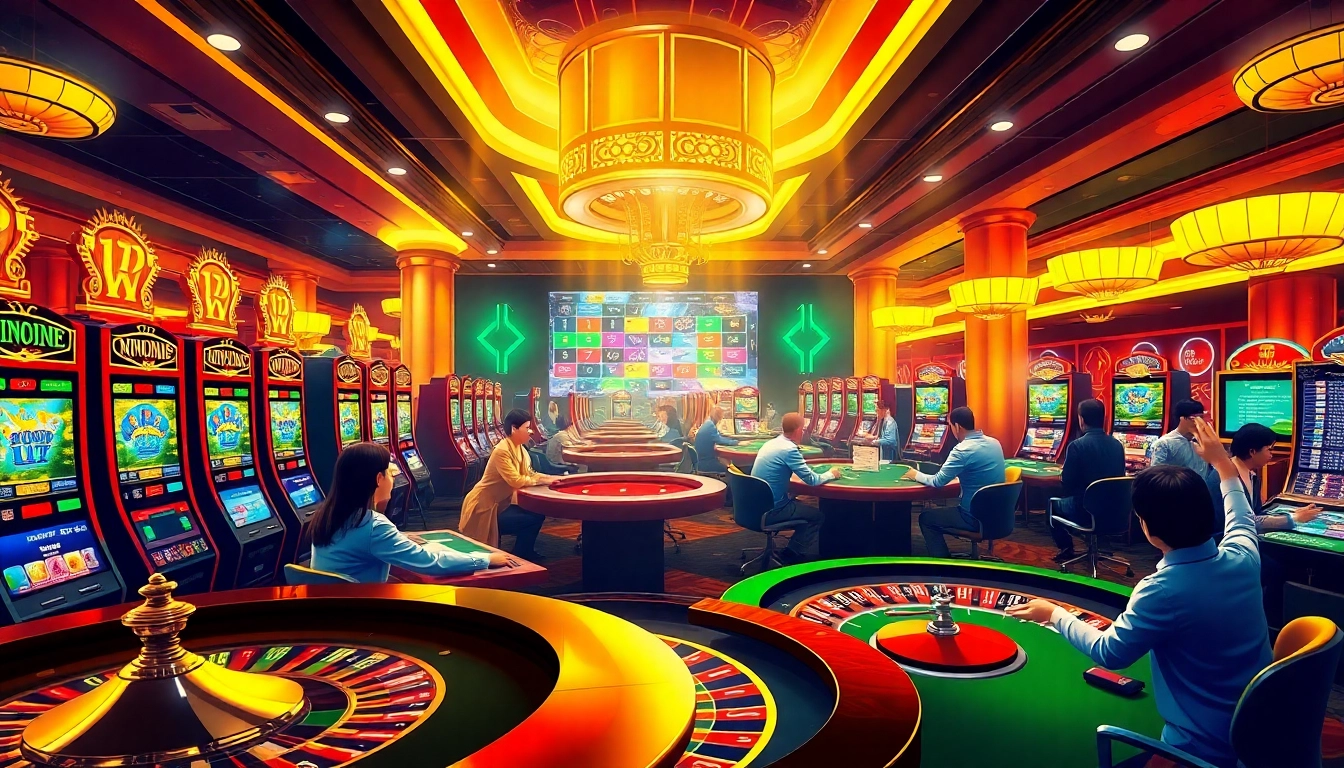 Experience thrilling gameplay at nhà cái win678 with vibrant casino tables and exciting gaming options.