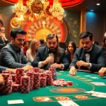 Players engage in a thrilling poker game at 58win, surrounded by colorful chips and cards.