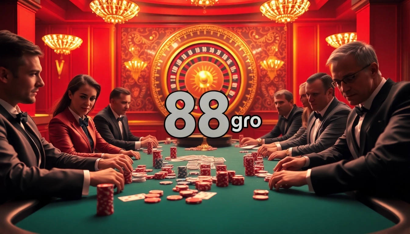 Experience the thrill of 88 go at a luxurious poker table with vibrant chips and cards.