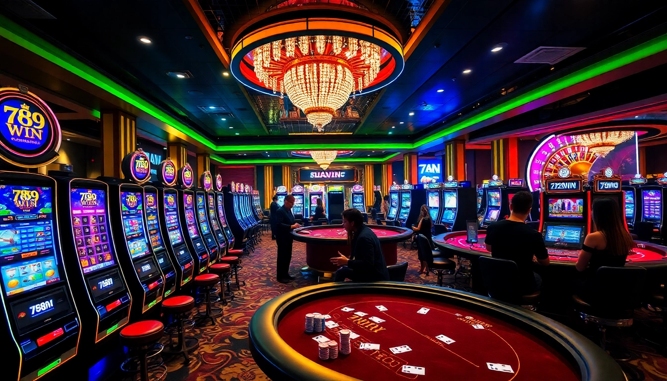Experience the excitement of 789WIN casino with vibrant gaming tables and thrilling gameplay.