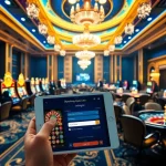 Experience FLY88 đăng nhập with a luxurious casino scene featuring engaging table games and slot machines.