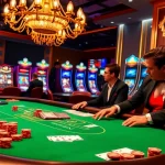Players enjoying a thrilling game at NK88 Com's luxurious casino table with vibrant poker chips.