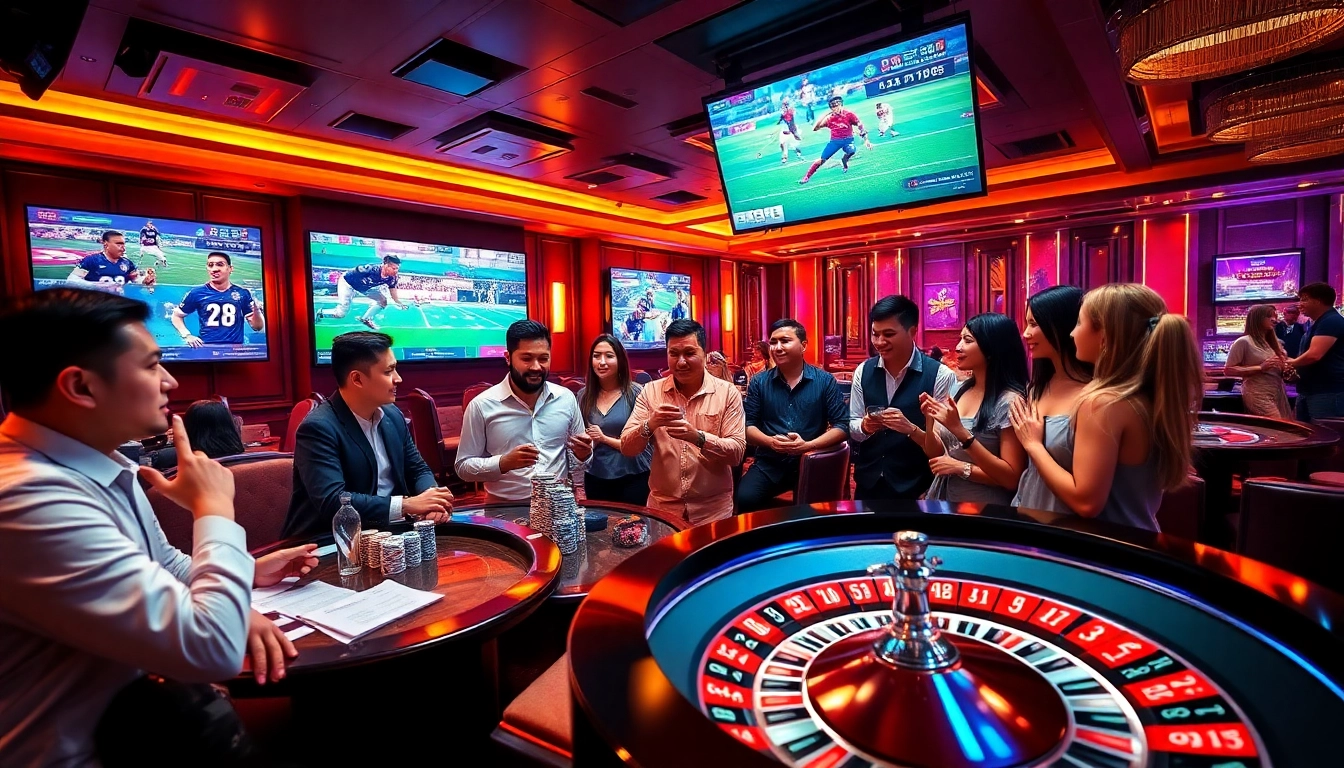 Thể Thao PG88 offers an engaging sports betting experience with vibrant gamblers in action.