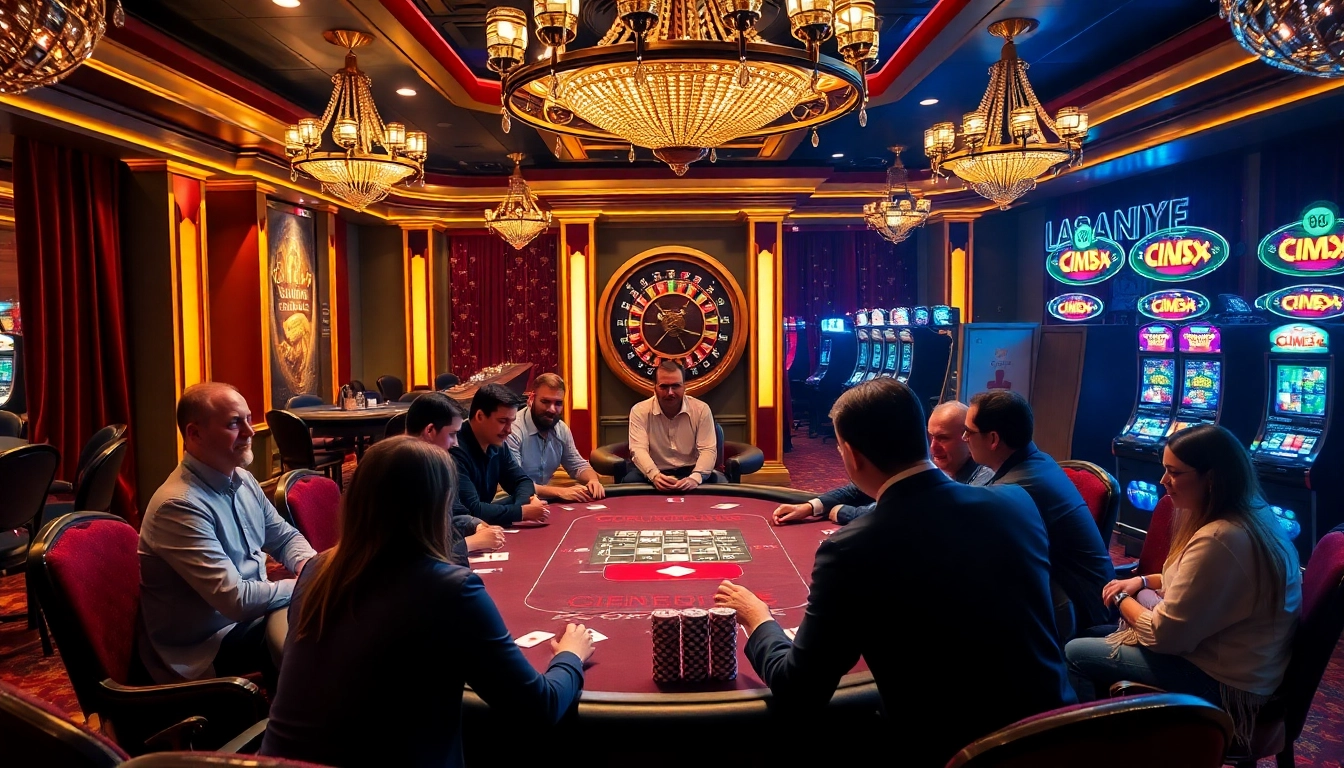 Experience thrilling gameplay at cm88 with a luxurious casino atmosphere filled with poker chips and gaming tables.