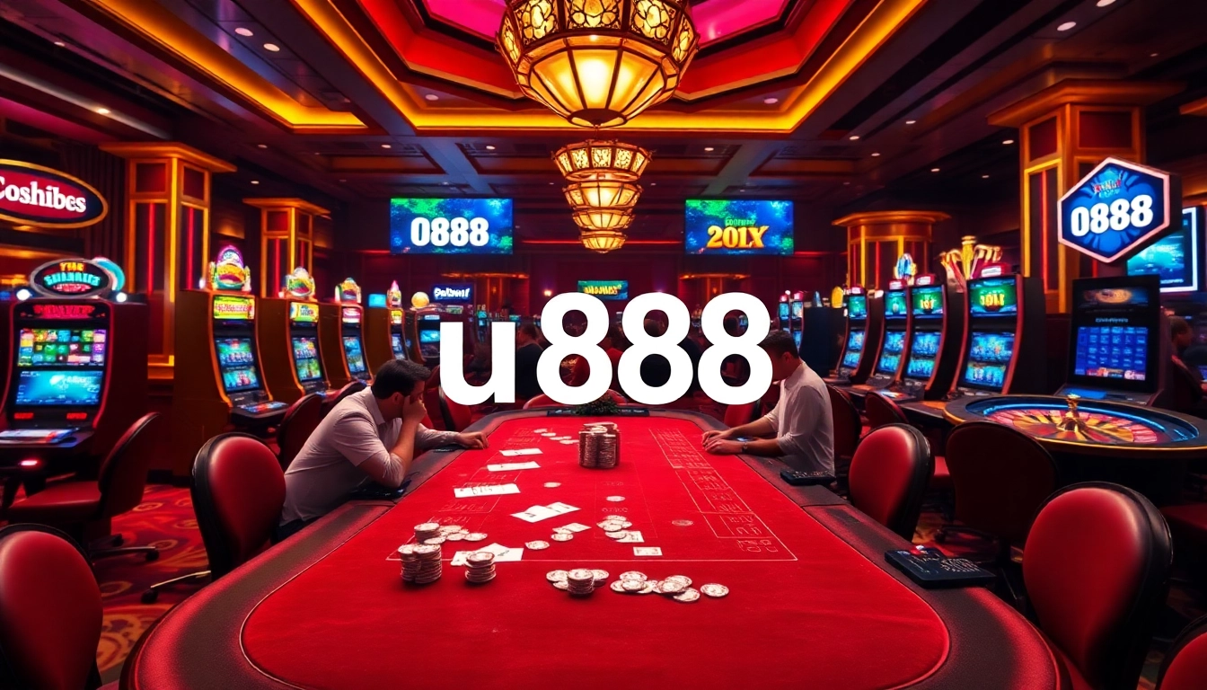 Experience the thrill of winning with u888 at an upscale casino gaming table.