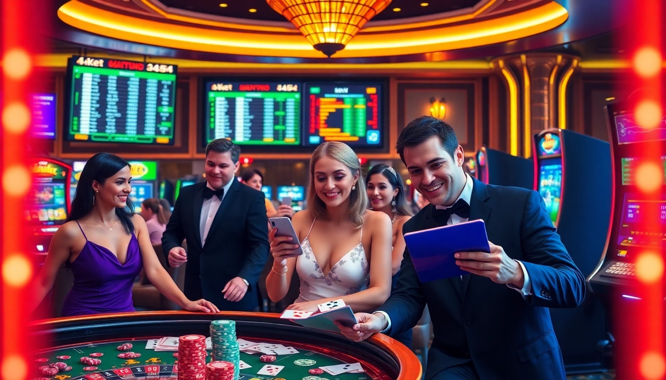 Engage with thrilling games at 8kbet's vibrant online casino environment, showcasing excitement and luxury.