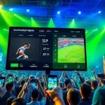 Engaging scene of sports streaming at joemadfan.com with live football matches and cheering fans.