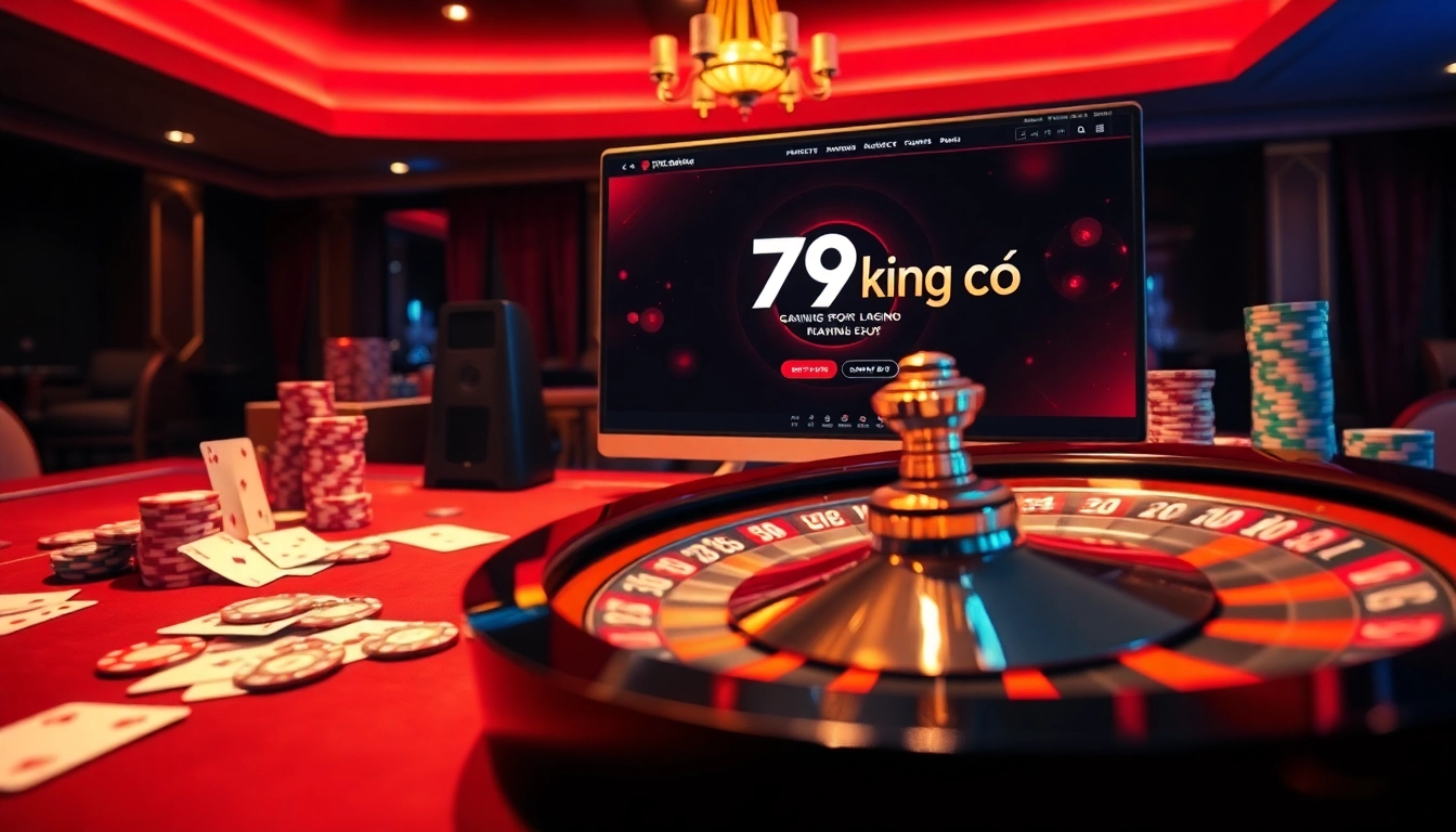 Engaging online casino scene showcasing 79king có with roulette, poker chips, and dynamic betting setup.