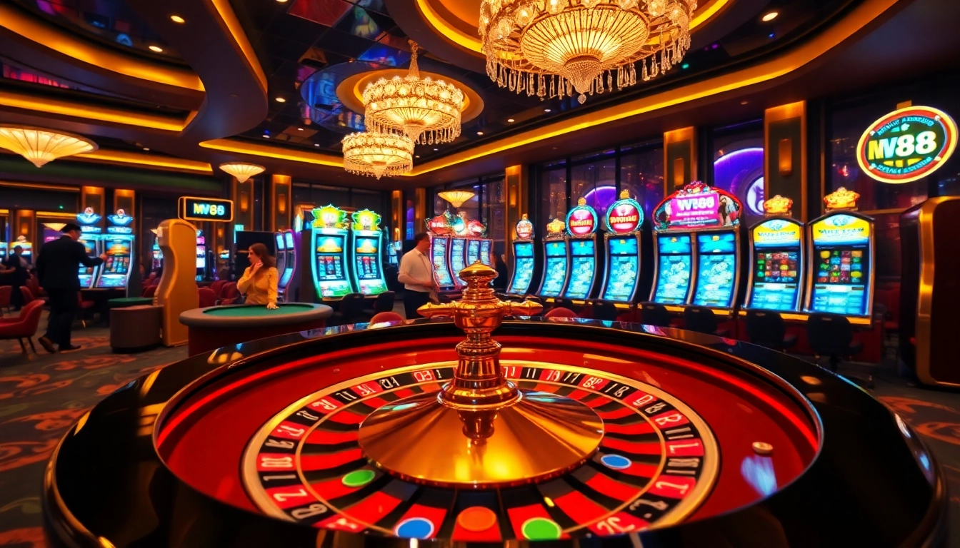 Place bets at MV88's vibrant casino table with exciting games and luxury atmosphere.