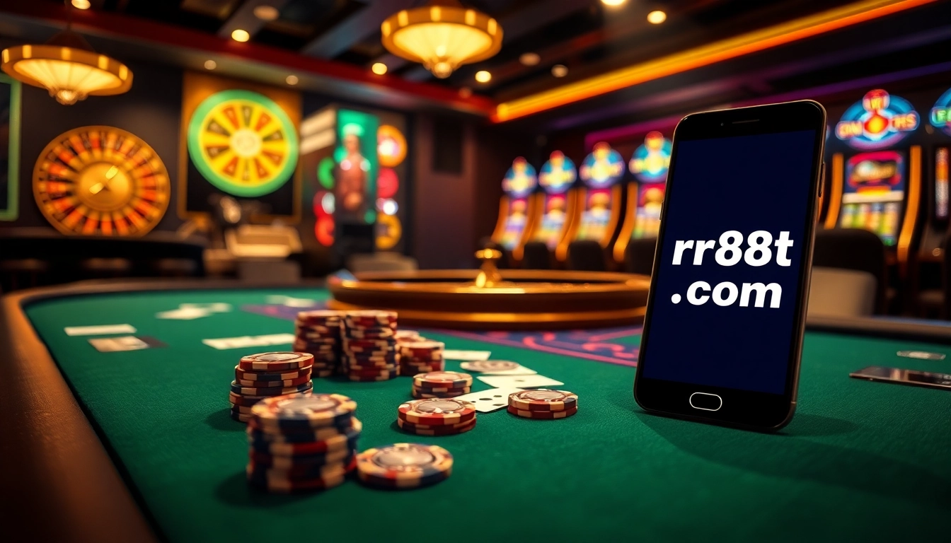 Experience high-stakes gaming excitement at rr88it.com with vibrant poker and roulette tables.