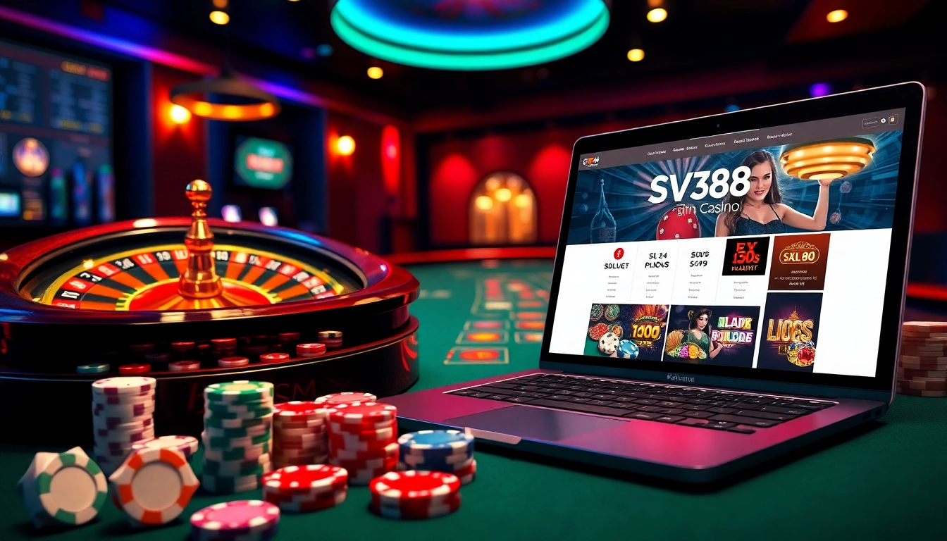 Engaging online gambling experience on SV388 com with vibrant casino elements.
