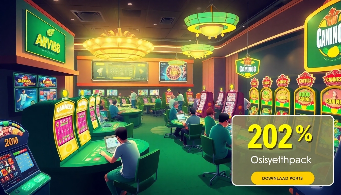 Exciting online gambling scene at winvn88.live showcasing players enjoying sports betting and casino games.
