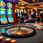 Experience the excitement of a luckywin game with vibrant casino elements and engaging players.