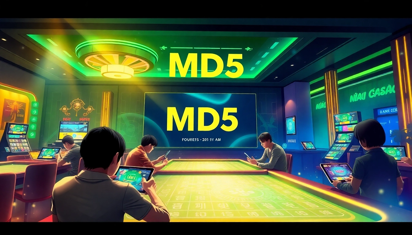 Tài Xỉu MD5 online gaming environment showcasing players engaged in thrilling gameplay.