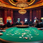 S8 casino players enjoying an exciting game around a glamorous poker table.