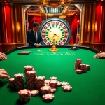 Experience the thrill of betting at Bet88's luxurious casino, featuring a sophisticated gaming table and vibrant poker chips.