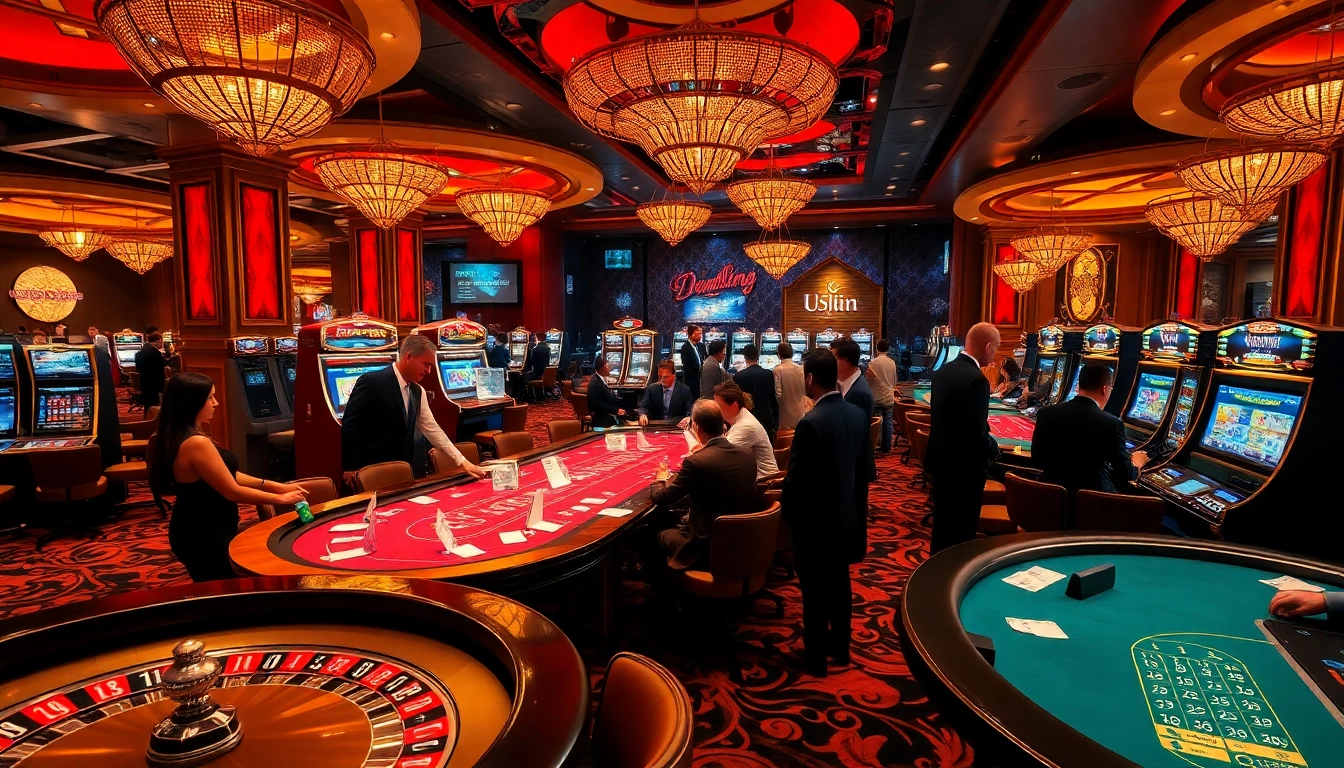 Engaging players at the nhà cái 13Win showcasing exciting casino action.