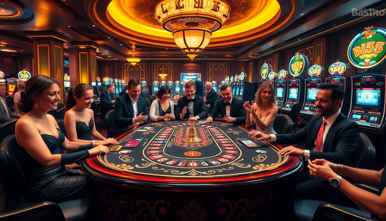 Engage with thrilling B52-style poker games at a luxurious casino.