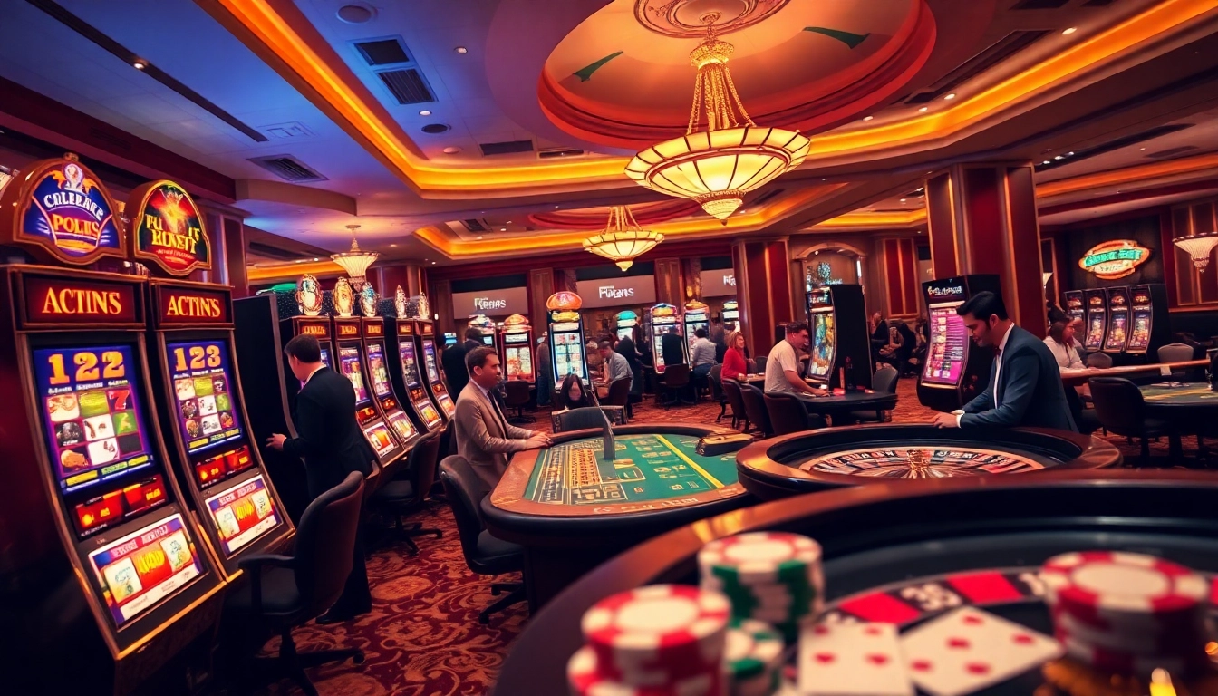 Experience thrilling gaming at KJC, with vibrant slots and poker action.