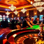 SODO casino scene with lively poker and roulette action, highlighting luxury and excitement.