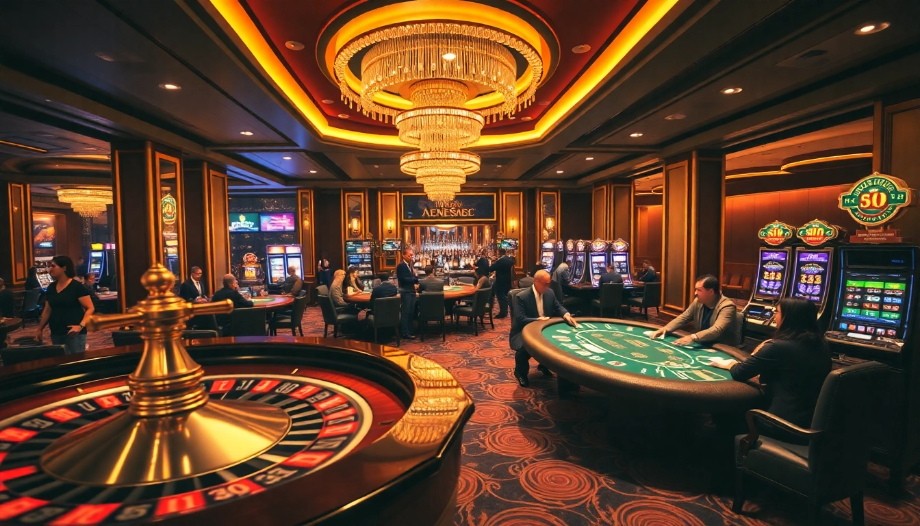 NK88 players enjoying high-stakes poker at a luxurious casino table, immersed in the excitement.