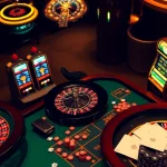 Players enjoying games at 23Win nhà cái cá cược uy tín nhất châu Á with vibrant roulette wheels and poker chips.