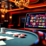 Exciting 39bet virtual casino table with poker chips and roulette wheel.