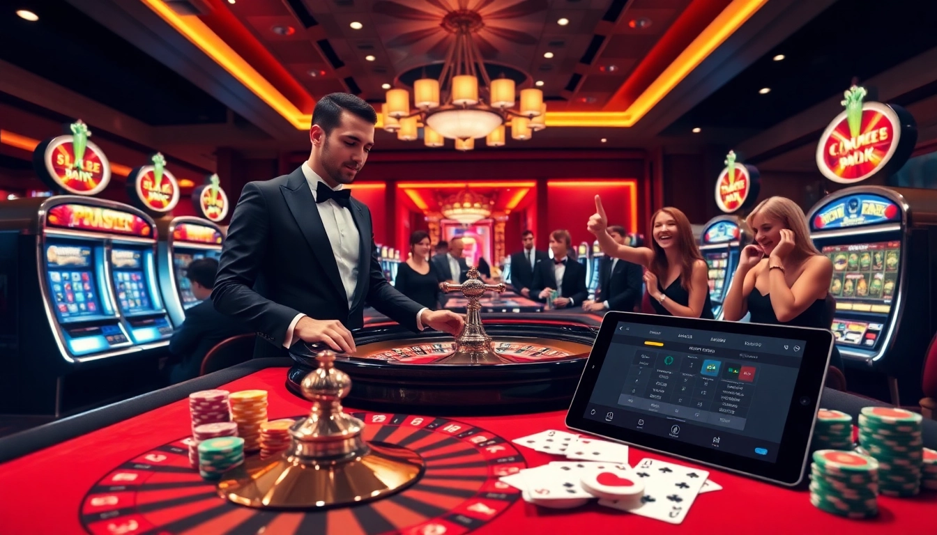 Trải nghiệm cảm giác chiến thắng tại https://luck8.net với hình ảnh sòng bạc sống động gồm bàn roulette và chip bài.