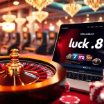 Trải nghiệm sự hồi hộp của cá cược tại https://luck8.com với cảnh casino sống động thể hiện roulette, chips và máy đánh bạc.