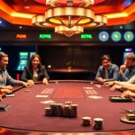 Players enjoying an exciting game at the S8 poker table, showcasing luxury and high-stakes action.
