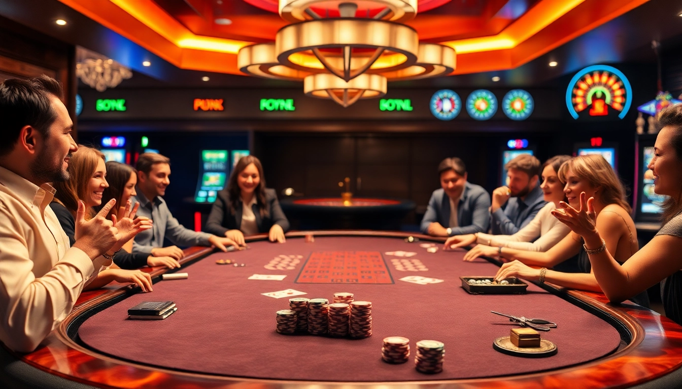 Players enjoying an exciting game at the S8 poker table, showcasing luxury and high-stakes action.