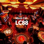 Exciting casino action at Nhà Cái LC88 with players engaging in table games and slots.