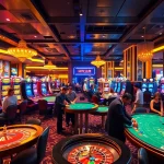 Experience the thrilling ambiance of HITCLUB with vibrant casino games and players in action.
