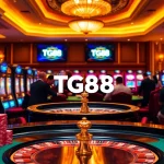 Players enjoying a thrilling game at the TG88 casino table with vibrant poker chips and roulette.