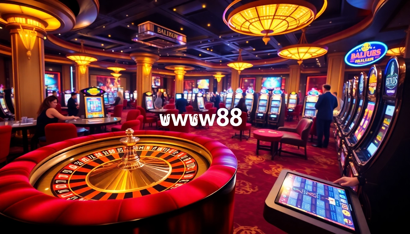 Experience excitement at ww88’s vibrant casino floor with roulette, poker, and slot machines.