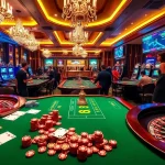 Experience the thrill of gaming at thabet77 casino with vibrant tables and excited players.