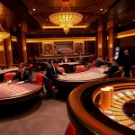 Players enjoying high-stakes poker at PG88 VIP casino with luxurious ambiance and excitement.