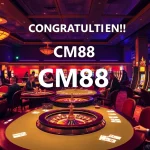 CM88 winning moment at a luxurious casino table featuring cards and poker chips.