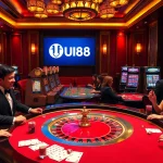 Experience thrilling gaming at UU88's luxurious casino tables with vibrant atmosphere