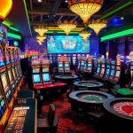 Spin to win at https://www.slots899.com/ – a dazzling casino scene filled with slot machines!